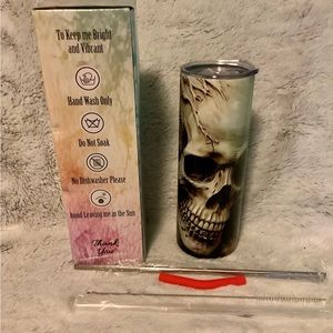 3d style 20 ounce stainless steel Skull tumbler mens valentine’s gift